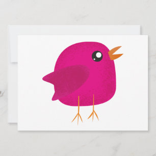 Kids cute birdy invitation