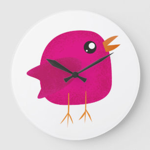 Kids cute birdy   large clock