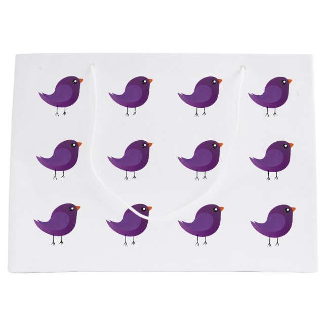 Kids cute birdy  large gift bag (Front)