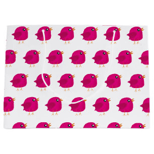 Kids cute birdy  large gift bag