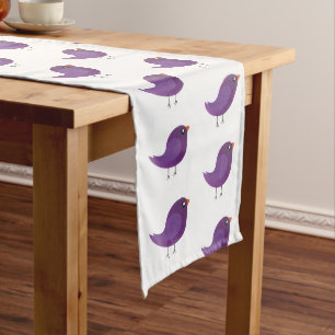 Kids cute birdy  long table runner