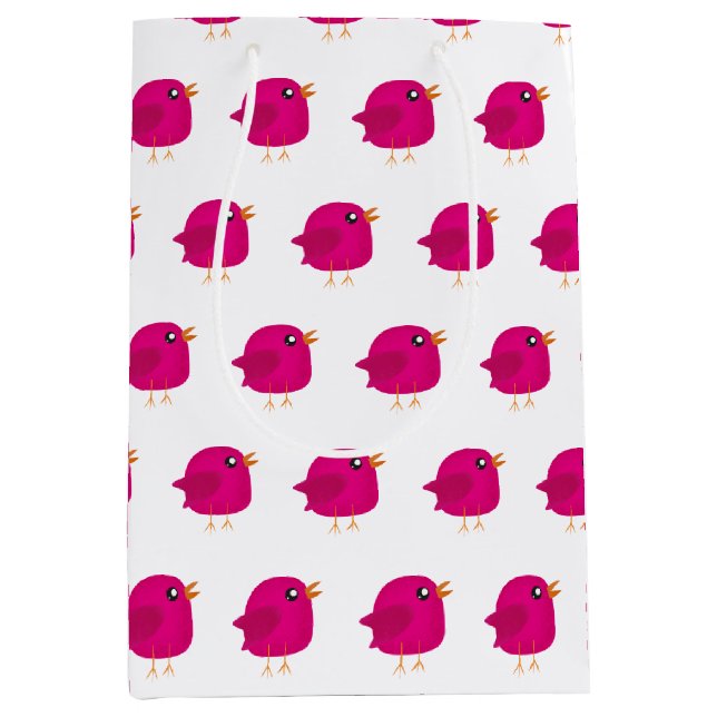 Kids cute birdy   medium gift bag (Front)