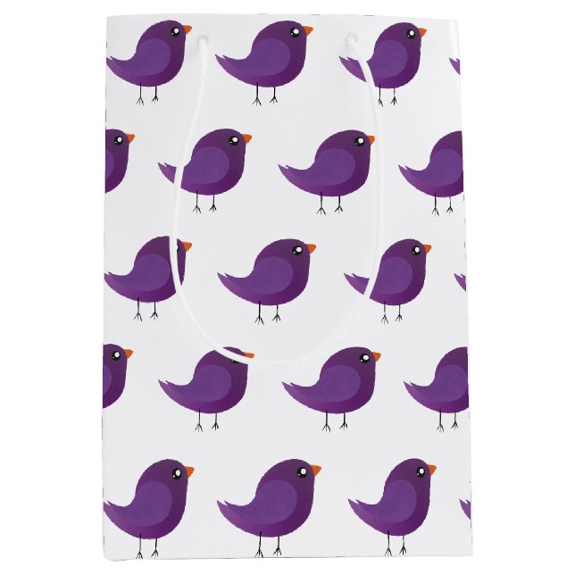 Kids cute birdy  medium gift bag (Front)