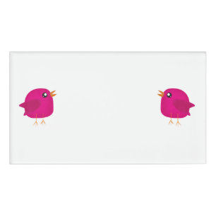 Kids cute birdy name tag