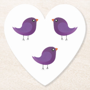 Kids cute birdy paper coaster