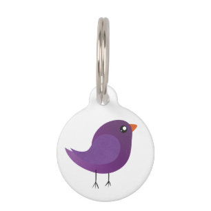 Kids cute birdy pet tag