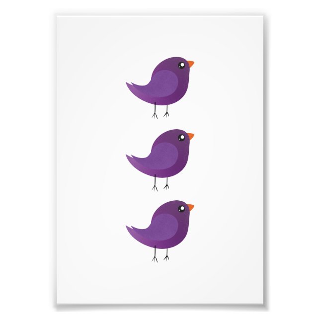 Kids cute birdy  photo print (Front)