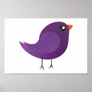 Kids cute birdy  poster