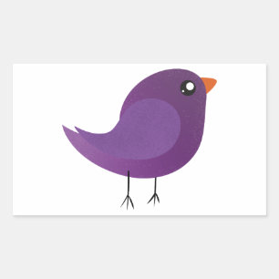Kids cute birdy  rectangular sticker