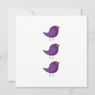 Kids cute birdy save the date