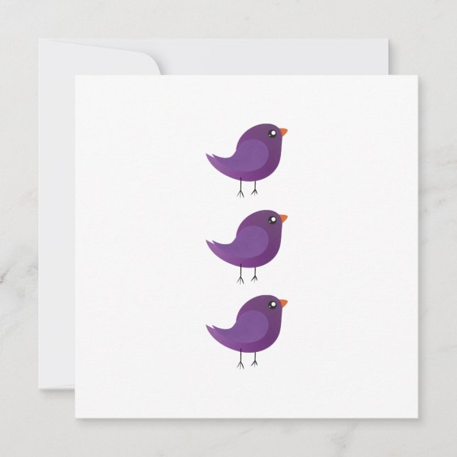 Kids cute birdy  save the date (Front)
