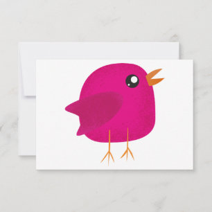 Kids cute birdy save the date