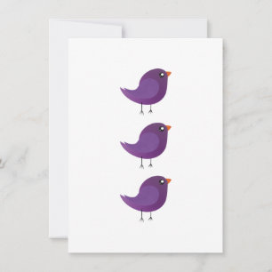 Kids cute birdy save the date