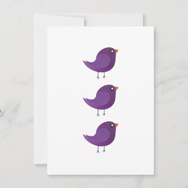 Kids cute birdy  save the date (Front)