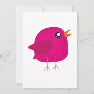 Kids cute birdy save the date