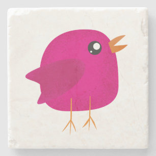 Kids cute birdy stone coaster