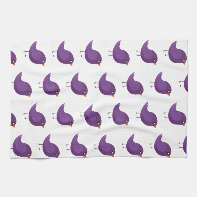 Kids cute birdy   tea towel (Horizontal)