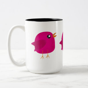 Kids cute birdy Two-Tone coffee mug