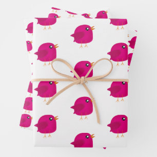 Kids cute birdy   wrapping paper sheet