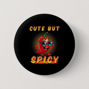 Kids Cute But Spicy Mexican Cinco De Mayo Chilli B 6 Cm Round Badge