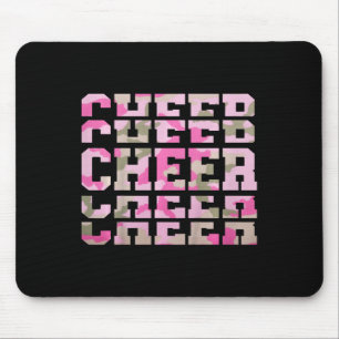 Kids Cute Camo Cheerleading For Cheerleader Squad Mouse Pad