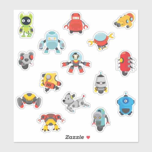 Kids Cute Cartoon Robots (Sheet)
