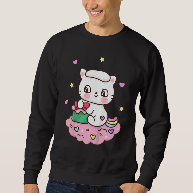Kids Cute Cat Sweatshirt (Front)
