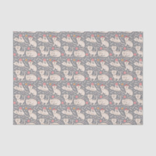 Kids Cute Cats Playing Balls of Yarn Sleeping Tissue Paper