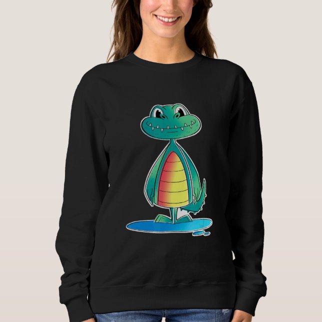 Kids Cute Crocodile Sweatshirt (Front)