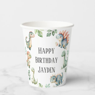 Kids Cute Dinosaur Themed Birthday Party Paper Cups
