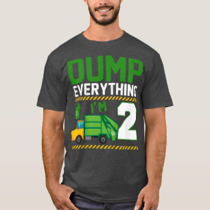Kids Cute Dump Everything Im 2 Years Old Garbage T T-Shirt
