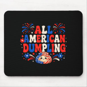 Kids Cute Ed Aamerican Dumpling 4th Of July Girls Mouse Pad