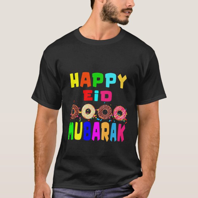 Kids Cute Eid Mubarak Kareem, Doughnut Eid Mubarak T-Shirt (Front)