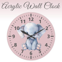 Kids cute elephant pink grey