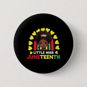 Kids Cute Girl Little Princess Juneteenth Melanin  6 Cm Round Badge