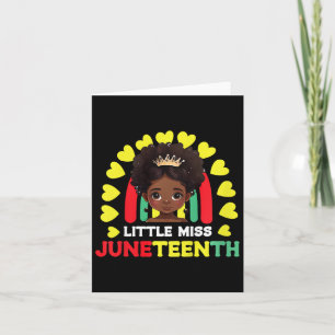 Kids Cute Girl Little Princess Juneteenth Melanin  Card