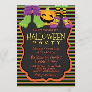 Kids Cute Halloween Party Invitations