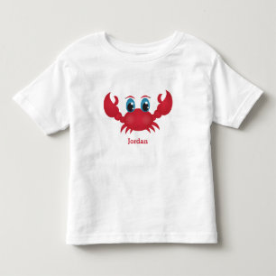 Kid's Cute Happy Crab Toddler T-Shirt