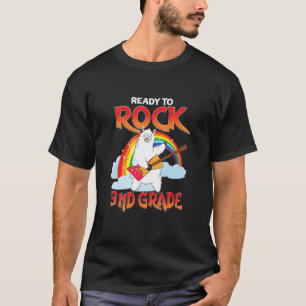 Kids Cute I'm Ready To Rock 3Rd Grade Llama Lover T-Shirt