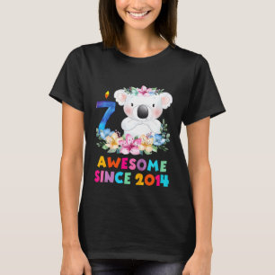 Kids Cute Koala Bear 7 Years Birthday Outfit For B T-Shirt