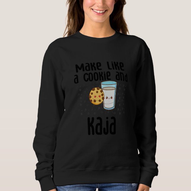 Kids  Cute Korean Language Joke Make Like A Cookie Sweatshirt (Front)