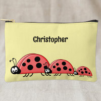 Kids cute ladybugs add a name red yellow
