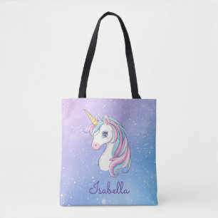 Kids Cute Magical Unicorn Whimsical Tote Bag