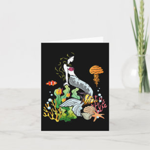 Kids Cute Mermaid Lazy Halloween Costume For Girls Card