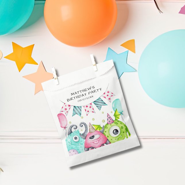 Kids Cute Monsters Birthday Party Favour Bag (Creator Uploaded)