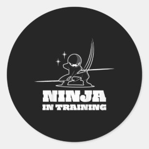 Kids Cute Ninja Warrior Martial Arts Tee For Kids  Classic Round Sticker