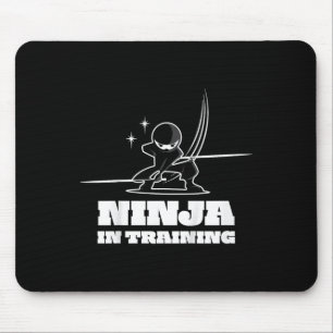 Kids Cute Ninja Warrior Martial Arts Tee For Kids Mouse Pad