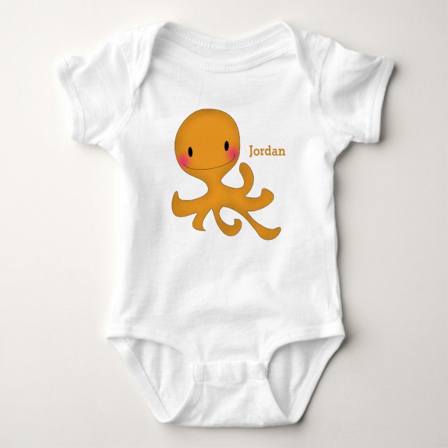 Kid's Cute Octopus Baby Bodysuit (Front)