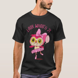 Kids Cute Owl Ballerina Girl 2nd Birthday T-Shirt