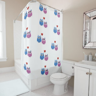 Kids Cute Owls Shower Curtain